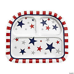 Patriotic Party Star Paper Dinner Plates - 8 Ct.