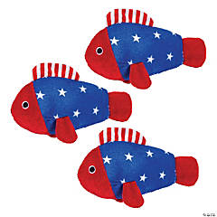 Patriotic Stuffed Fish - 12 Pc.