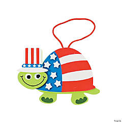 Patriotic Turtle Ornament Craft Kit - Makes 12