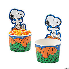 Peanuts<sup>®</sup> Halloween Snoopy-Shaped Disposable Paper Snack Cups - 12 Ct.