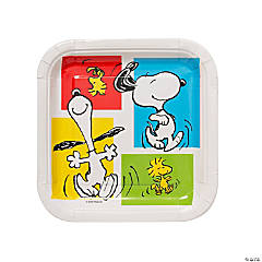 Peanuts<sup>®</sup> Snoopy & Woodstock Square Paper Dinner Plates - 8 Ct.