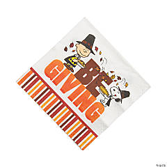 Peanuts® Thanksgiving with Snoopy and Charlie Brown Luncheon Napkins - 16 Pc.