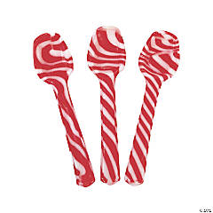 Peppermint Hard Candy Cane Spoons - 12 Pc.