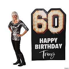 Personalized 60th Milestone Birthday Cardboard Cutout Stand-Up