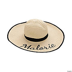 Personalized Adults Sun Hat with Black Band