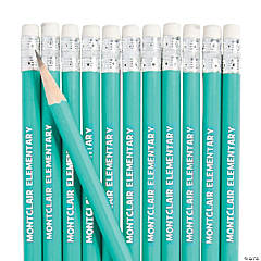 Personalized Aqua Pencils - 24 Pc.