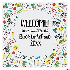 Personalized Back to School Backdrop Banner
