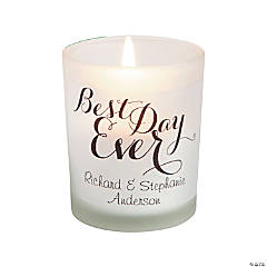 Personalized Best Day Ever Votive Candle Holders - 12 Pc.