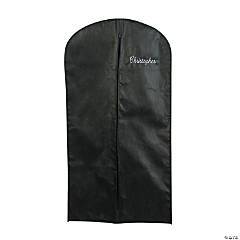 Personalized Black Garment Bag with Zipper