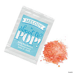 Personalized Blue Baby Shower Popping Candy Packs - 36 Pc.