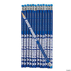 Personalized Blue Paw Pride Pencils - 24 Pc.