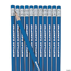 Personalized Blue Pencils - 24 Pc.