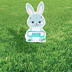 Personalized Bunny-Shaped Yard Sign