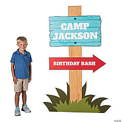 Personalized Camp Party Cardboard Cutout Stand-Up