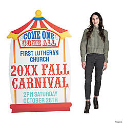 Personalized Carnival Sign Cardboard Cutout Stand-Up