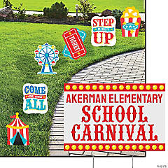 Personalized Carnival Yard Sign Kit - 7 Pc.