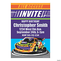 Personalized Cars & Trucks Birthday Party Invitations