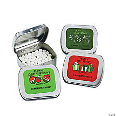 Personalized Christmas Mint Tins