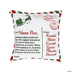 Personalized Christmas Postcard Pillow