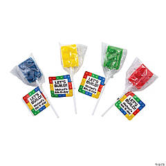 Personalized Color Brick Lollipops - 24 Pc.