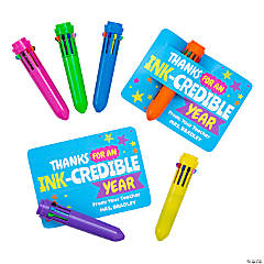 Personalized Colorful Summer Shuttle Pens with Card