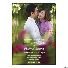 Personalized Custom Photo Wedding Invitations - 25 Pc.