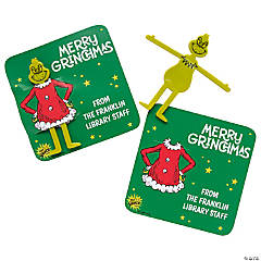 Personalized Dr. Seuss™ The Grinch Bendables Christmas Exchanges with Card for 24