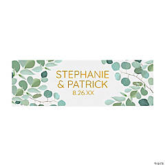 Personalized Eucalyptus Wedding Banner - Small