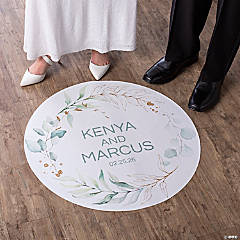 Personalized Eucalyptus Wedding Floor Cling