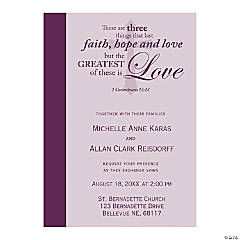 Personalized Faith Wedding Invitations - 25 Pc.