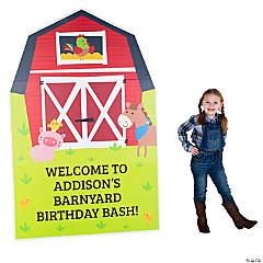 Personalized Farm Party Barn Cardboard Cutout Stand-Up