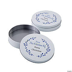 Personalized From the Kitchen Of Round Tins - 12 Pc.