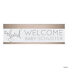 Personalized Gender Neutral Baby Shower Banner - Medium