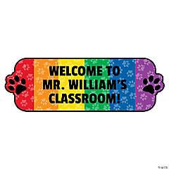 Personalized Giant Paw Print Classroom Sign