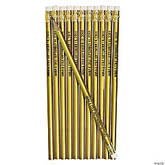 Personalized Gold Pencils - 24 Pc.