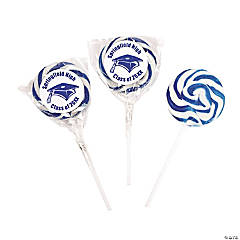 Personalized Blue Graduation Swirl Lollipops - 24 Pc. | Oriental Trading