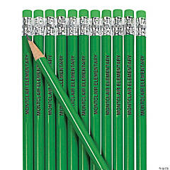 Personalized Green Pencils - 24 Pc.