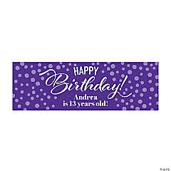Personalized Happy Birthday Banner - Small