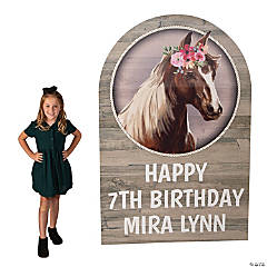 Personalized Horse Party Cardboard Cutout Stand-Up