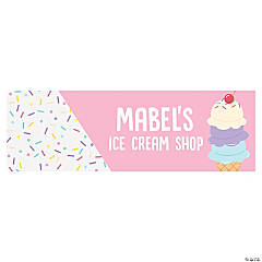 Personalized Ice Cream Banner - Large