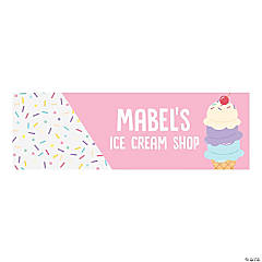 Personalized Ice Cream Banner - Medium