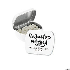 Personalized Just Married Mint Tins