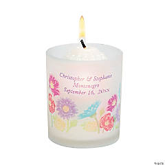 Personalized Love in Bloom Votive Candle Holders - 12 Pc.
