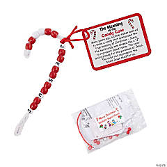 Personalized Meaning of the Candy Cane Religious Christmas Ornament Craft Kit - Makes 24