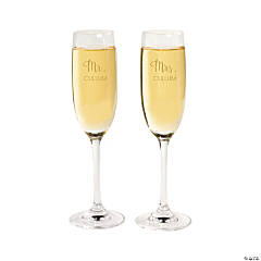 Personalized Mr. & Mrs. Champagne Flutes