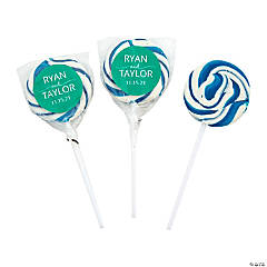 Personalized Names Blue Swirl Pops