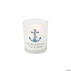 Personalized Nautical Votive Candle Holders - 12 Pc.