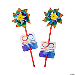 Personalized Neurodiversity Pinwheels with Card for 36