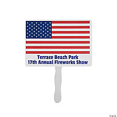 Personalized Patriotic Flag Hand Fans