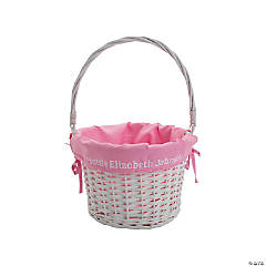Personalized Pink Easter Basket